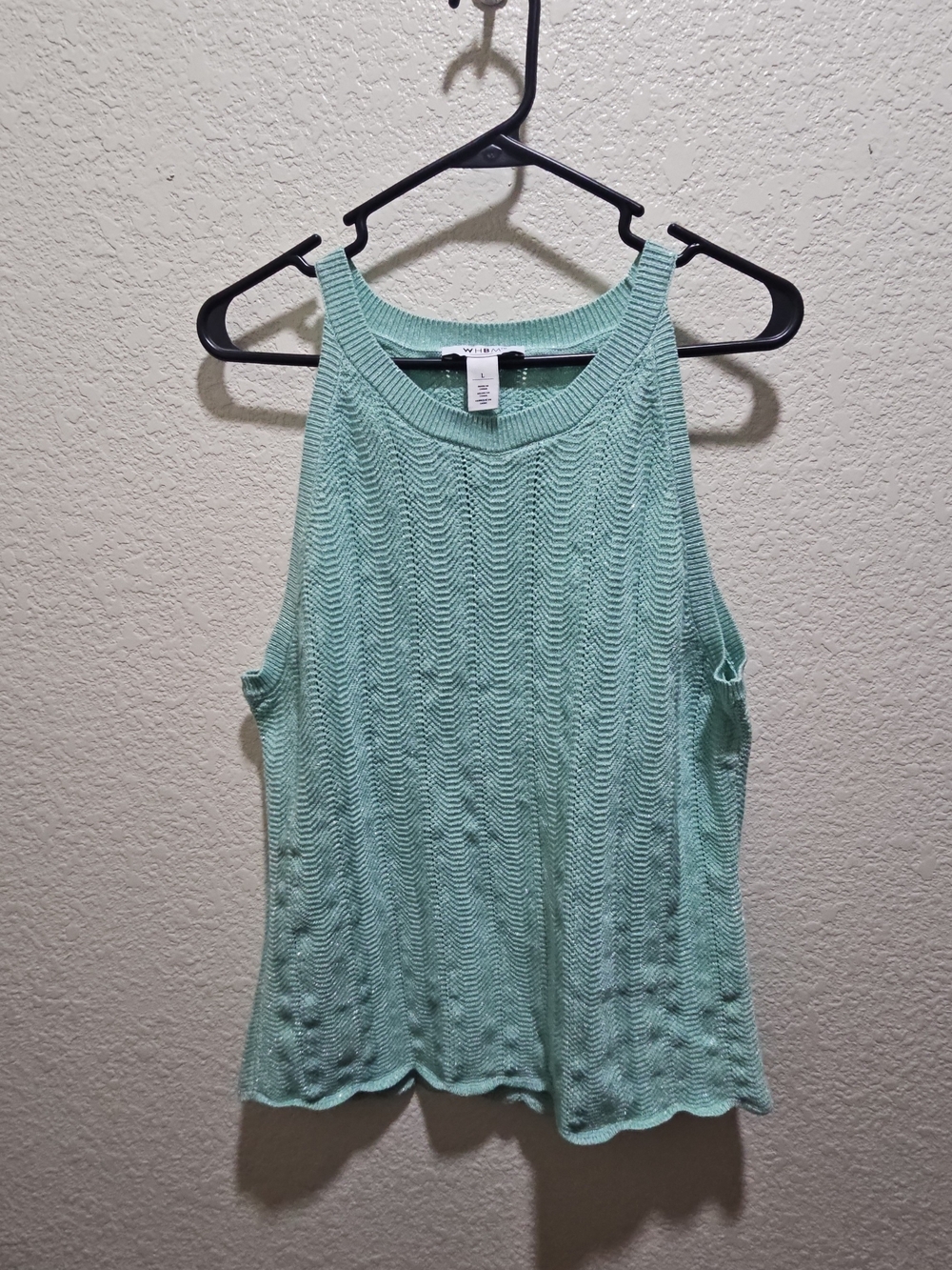 WHBM Women’s Sleeveless Knit Tank Top - Mint Green - LARGE - Picture 3 of 5